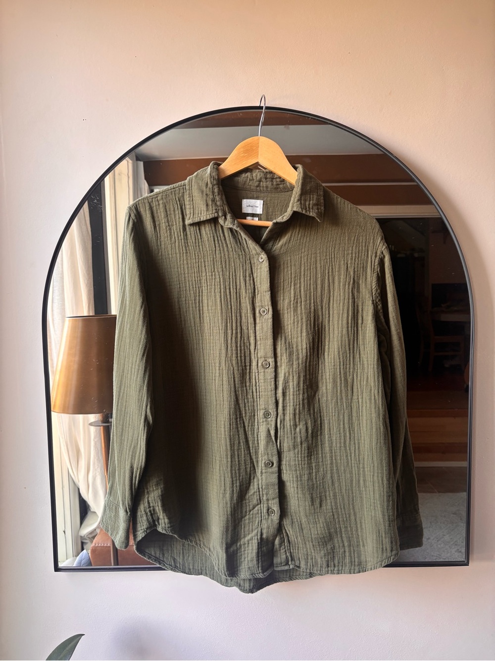 ARITZIA | air plush cotton sail shirt | size xs - Picture 4 of 5